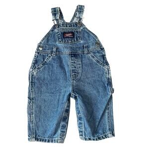 Vintage Old Navy baby denim carpenter bib overalls infant size 3/6 months